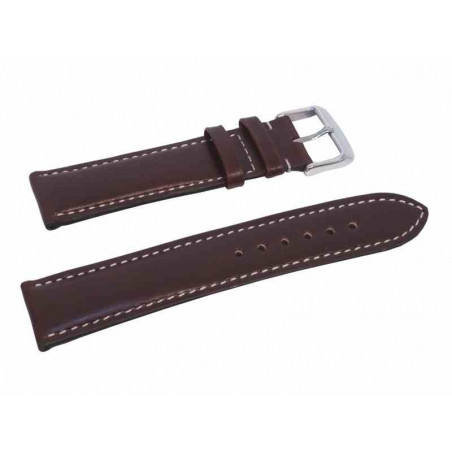 Pasek skórzany Zeppelin brązowy 22 mm