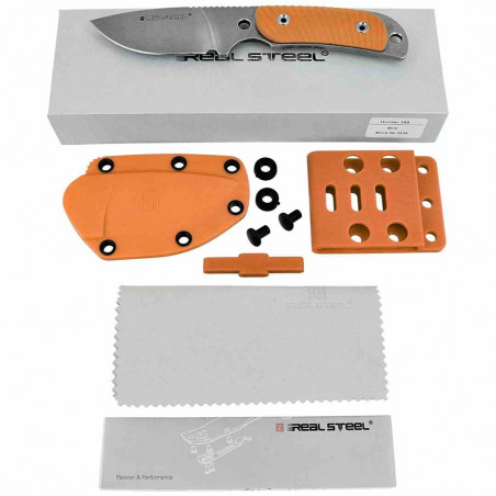 Nóż Real Steel Hunter 165 Orange G10, Stonewashed