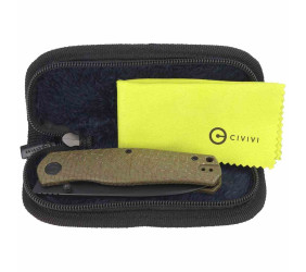 Nóż Civivi Sokoke Green Burlap Micarta, Black Ston