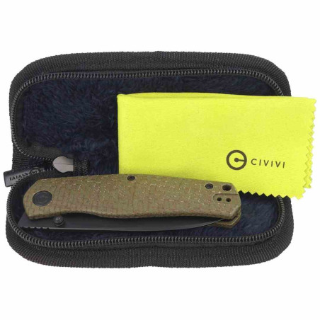 Nóż Civivi Sokoke Green Burlap Micarta, Black Ston