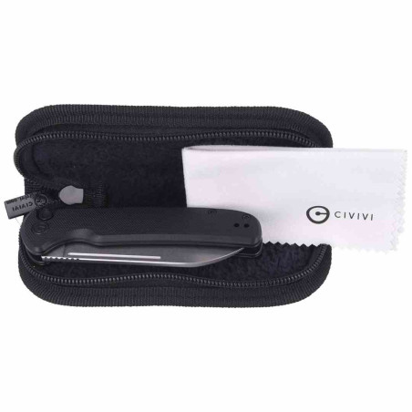 Nóż CIVIVI Chevalier Black G10, Stonewashed (C2002