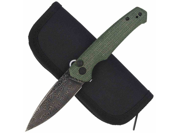 Nóż CIVIVI Altus Green G10, Black Damascus (C20076