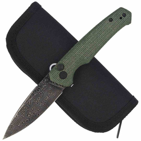 Nóż CIVIVI Altus Green G10, Black Damascus (C20076