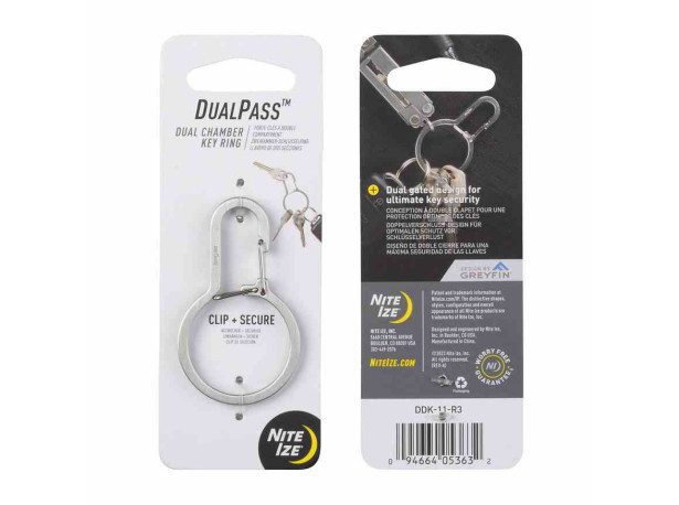 Karabińczyk Nite Ize z podwójną komorą DualPass