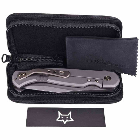 Nóż FOX Eastwood Tiger Sandblasted Titanium, Coars