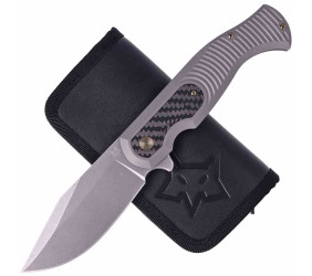 Nóż FOX Eastwood Tiger Sandblasted Titanium, Coars