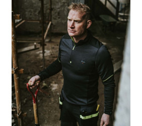 Koszulka termo Helly Hansen Lifa Merino Zip Black