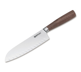 Nóż Santoku Boker Solingen Core Walnut, Kulle